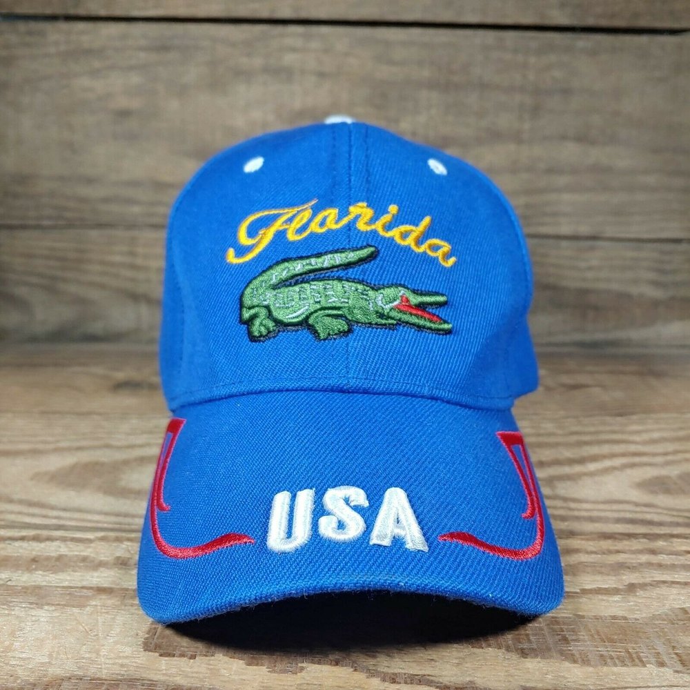 Florida Gators Baseball Cap Hat Embroidered Logo USA Blue Adjustable 100% Cotton
